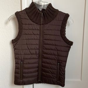 BB's Closet Wool/Nylon Vest, Size S, Brown/Beige/Dark Green, NWOT